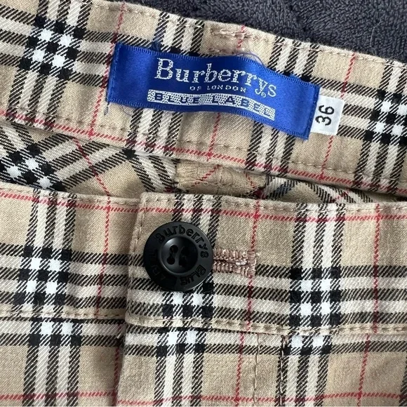 Burberry Shorts women 2 36 cropped Bermuda Capri plaid Vintage B19
